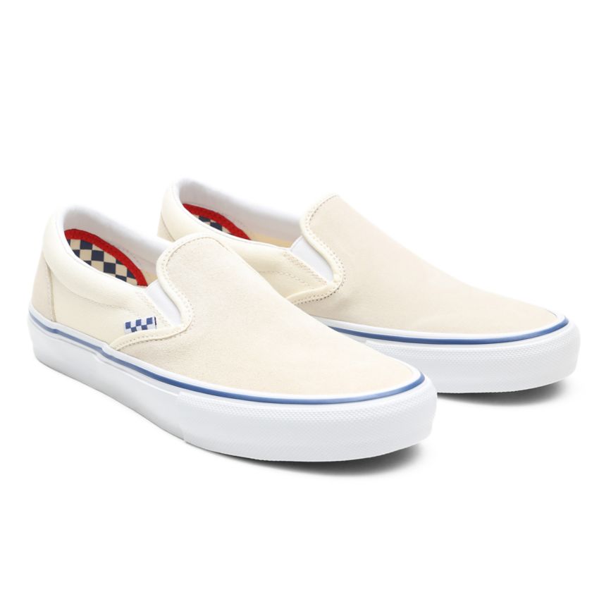 Vans Skate Slip-On Dam Vita - Vans Slip On Skor Butiker (KVGUJ4508)